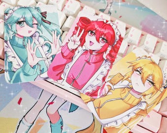 Triple Baka Jersey Maid Photocards - Vocaloid | Utau | Kasane Teto