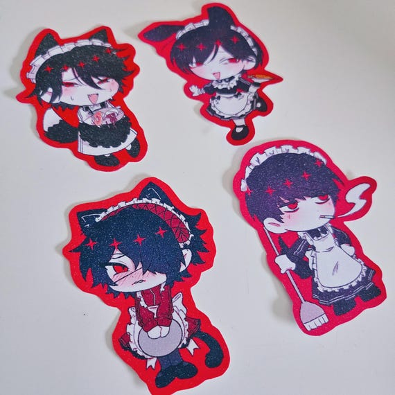Ooe Maids Glitter Stickers - BL | Visual Novel | Yaoi
