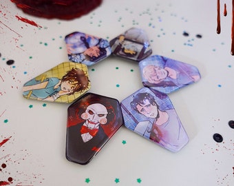 Saw - 50mm Coffin Badges