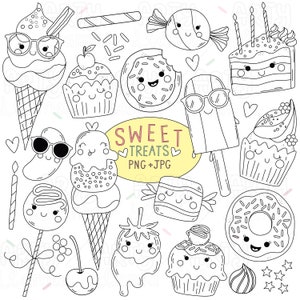 Digitale postzegels snoepjes - Snoep digitale stempelset, digitale afdrukbare postzegels, schattige digitale postzegels snoep, kawaii snoep