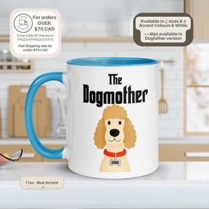 The Dogmother Mug – Poodle Dog Mum Gift | Custom Poodle Dog Lover Mug for Women | Funny Pet Mom Owner Gift | 2 Sizes Available in 5 Colours