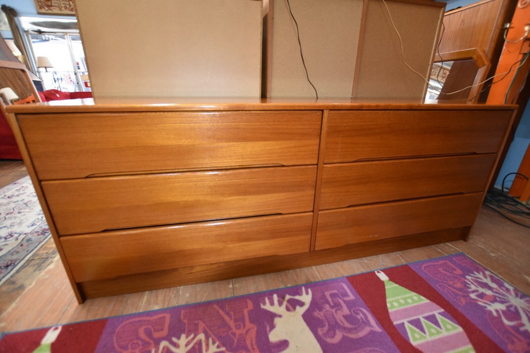Midcentury Modern Teak Lowboy Dresser Etsy