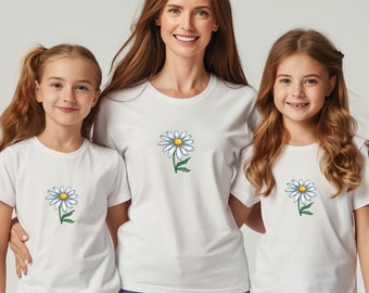 Daisy Flower Shirt - Ideales Muttertagsgeschenk, florales Frühlings-T-Shirt für sie, Sommertop für Pflanzenliebhaber