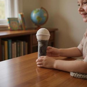 Plush Microphone Toy – Soft Music Toy for Kids – Pretend Play Mic – Rockstar Baby Gift – Teacher gift – Music Soft Toys - SEND - Plushie