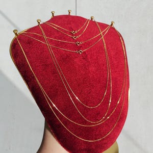 Collier fine chaîne gourmette en or massif jaune 9 carats véritable diamants de 0,8 mm de large 16 po, 18 po, 20 po, 22 po. vintage Or massif 375 9 carats