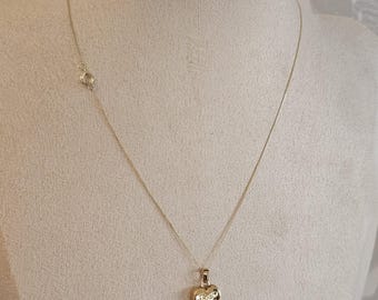 Delicado medallón en forma de corazón de oro macizo de 9 quilates con la inscripción "Mejor Mamá" - Cadena de oro de 9 quilates - 45 cm - Regalos para ella - Collar para mamá