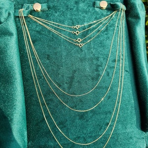 Collier fine chaîne gourmette en or massif jaune 9 carats véritable de 0,5 mm de large 16 po, 18 po, 20 po, 22 po. vintage Or massif 375 9 carats