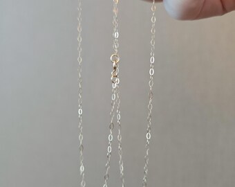 Fin 18k gult guld spårkedja 18" 45 cm - Guldhalsband - Vintage guldsmycken - Presenter till hennes mammas födelsedag Brittiskt guld 18k 18kt 750