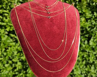 9ct Solid Gold Curb Chain Necklace: Fine Diamond Cut, Vintage Yellow Gold