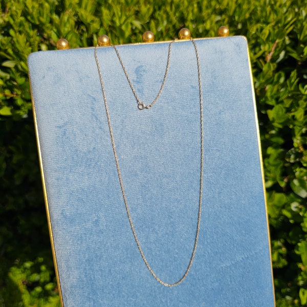 9ct Yellow Gold Prince of Wales Chain - 18" Gold Necklace - 0.86 grams - Vintage Gold Jewellery - 9k Gifts for Her Birthday Graduation