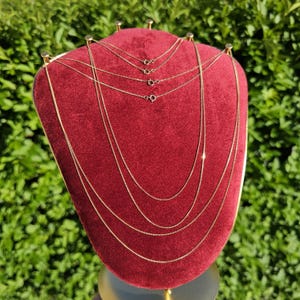 Real 14k Solid Gold Skinny Yellow 14ct Gold Fine Diamond Cut Curb Chain Necklace 0.8mm wide 16&quot;, 18&quot;, 20&quot;, 22&quot; Inches 585 Solid Gold