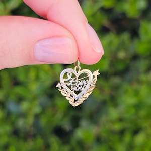 Lovestruck Solid 9k Złoty Amora Strzała Kocham Cię Zawieszka 9ct