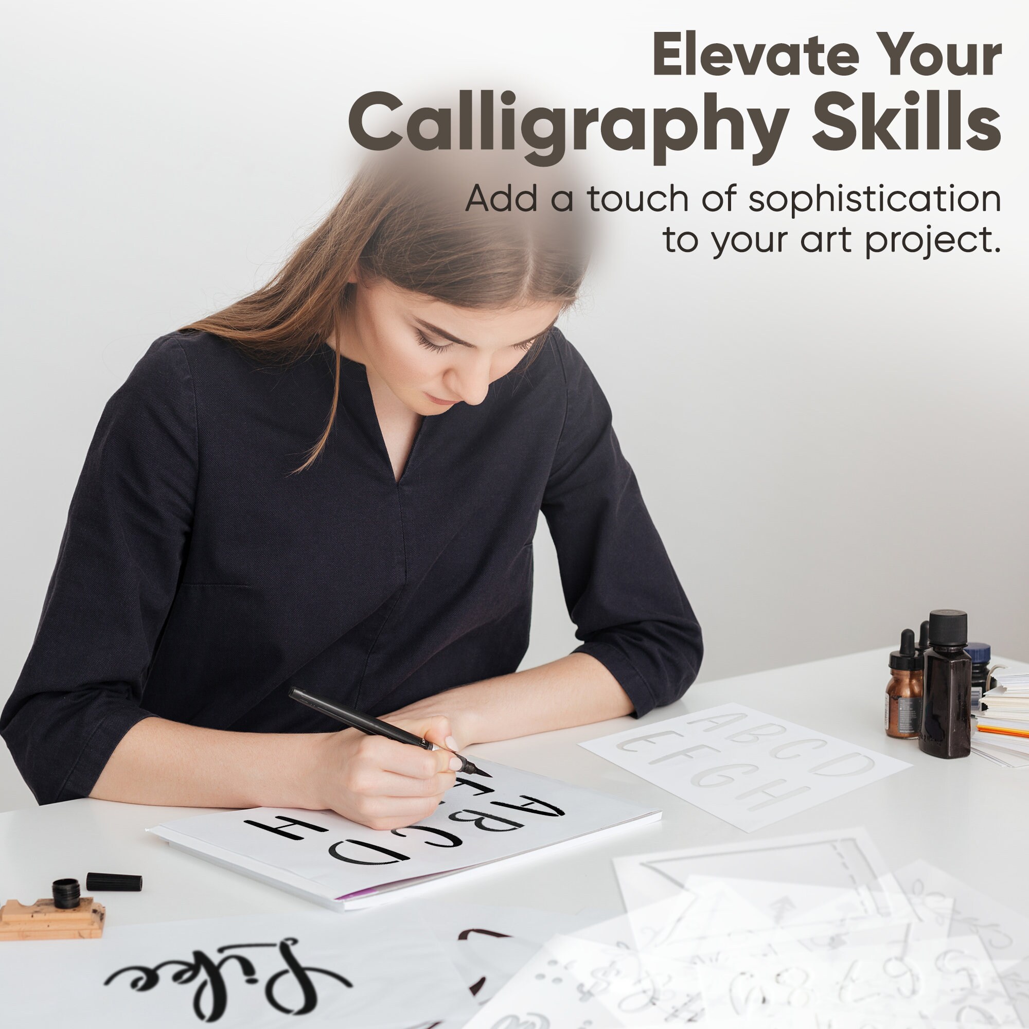 Calligraphy Stencil and Cursive Stencils for Effortless Calligraphy ...
