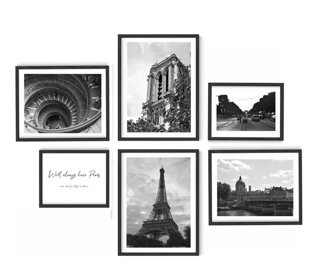 Paris Travel Wall Art Set Europe Digital Art Paris Etsy