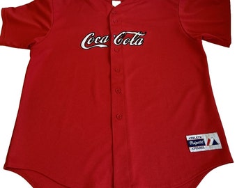 RARE Coca Cola Official Baseball Jersey Sz XL Coke Music Reward 2001 Red White