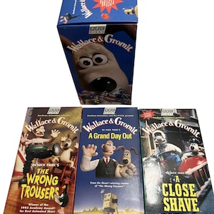 Wallace and Gromit Box Set VHS 1996 3 Tapes 2 Sealed BBC Video VTG 90s image 6