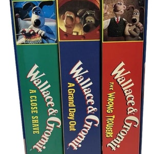 Wallace and Gromit Box Set VHS 1996 3 Tapes 2 Sealed BBC Video VTG 90s image 2