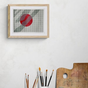 Handmade Reduction Woodcut Print - Original, Limited Edition, Illustration, Abstract