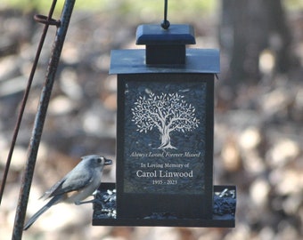 Always Loved Forever Missed Memorial Bird Feeder | Tree of Life Sympathy Garden Gift | Personalized Bereavement Gift | Remembrance Gifts