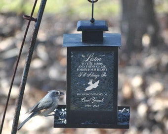 Listen to the Birds Memorial Bird Feeder | Sympathy Bird Feeder | Personalize Sympathy Garden Memorial | Bereavement Gift | Remembrance Gift