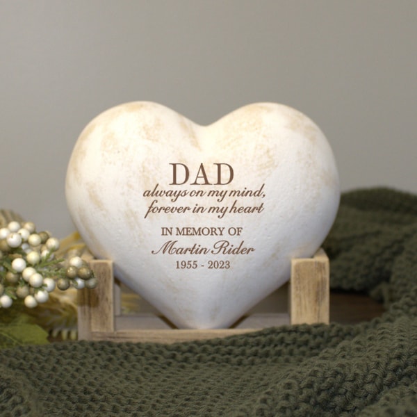 Memorial Gift for Loss of Dad | Dad Forever In Hearts Sympathy Gift | Dad Memorial Gift | Dad Bereavement | Dad Always On My Mind Memorial