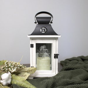 Mother Loss Memorial Lantern | Personalized Mom Memorial Candle Lantern | Mothers Love Sympathy Gift | In Memory of Mom Photo Lantern Candle