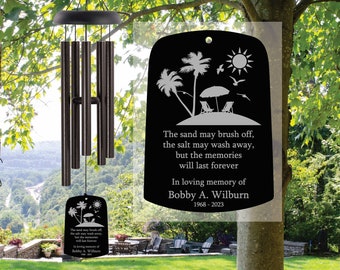 Beach Lover Memorial Wind Chime | Beach Sympathy Wind Chime Gift | Hawaiian Memorial Wind Chime | Beach Remembrance | Sandy Toes Memorial