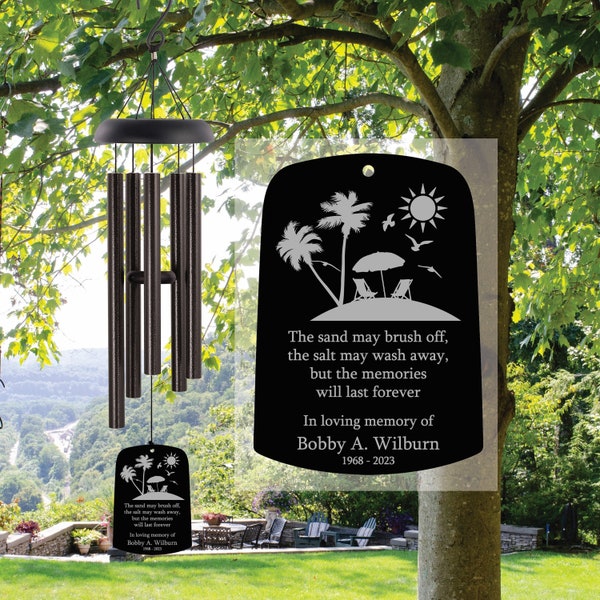 Beach Lover Memorial Wind Chime | Beach Sympathy Wind Chime Gift | Hawaiian Memorial Wind Chime | Beach Remembrance | Sandy Toes Memorial