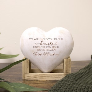 In Memory Of Memorial Gift | Bereavement Plaque Personalized | Hold You in Our Hearts Memorial Gift | Passed Loved One Gift | Sympathy Gift