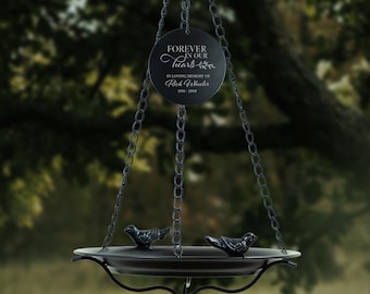 Memorial Garden Decor | Sympathy Gift Personalized | Remembrance Bird Bath Garden Memorial | Loss of Loved One | In Memory of Bird Bath Gift