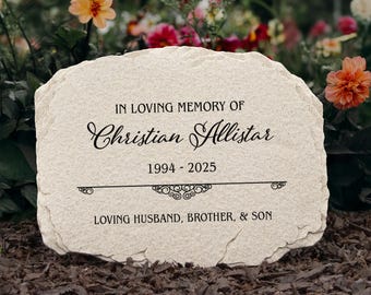 In Loving Memory Garden Stone | Bereavement Garden Decor | Remembrance Garden Gift | Loss of Loved One Sympathy Gift | Memorial Stone