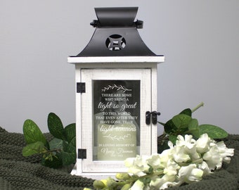 Memory Lantern for Loss of Loved One | Personalized Memorial Candle Lantern | Memorial Lantern Gift | Memorial Photo Lantern with Candle