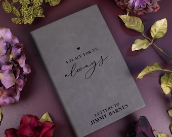 Place for Us Always Custom Memorial Journal - Personalized Engraved Grief Journaling, Loss of Husband or Wife Gift