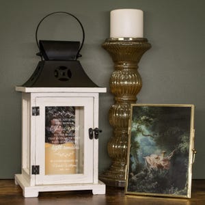 Memorial Lantern for Loss of Loved One | Personalized Memorial Candle Lantern | Memorial Lantern Gift | Memorial Photo Lantern with Candle