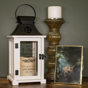Loss of Loved One Memorial Lantern | Memorial Lantern Gift | Lasting Light Sympathy Lantern | Remembrance Lantern | In Memory Candle Lantern