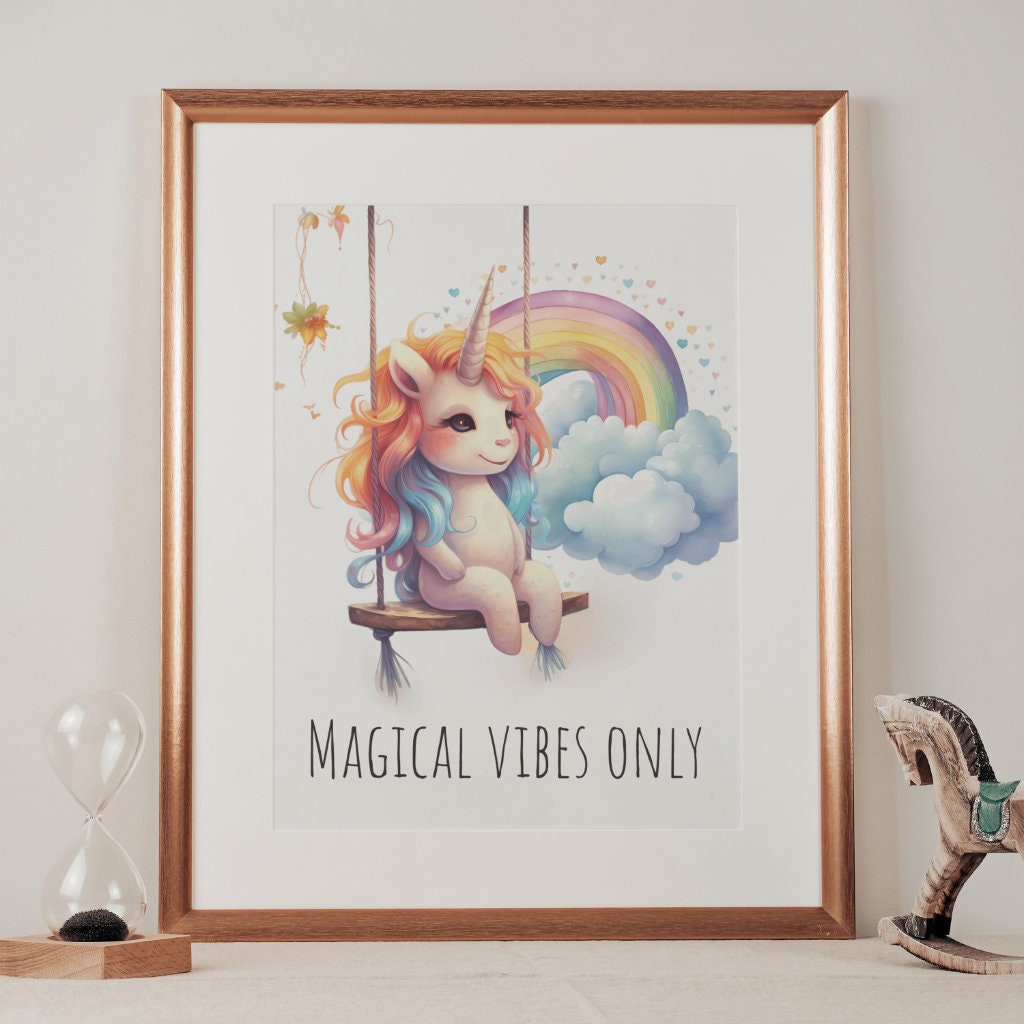 Cute Unicorn Clipart Watercolor Unicorn PNG Cute Fantasy Clipart Baby ...