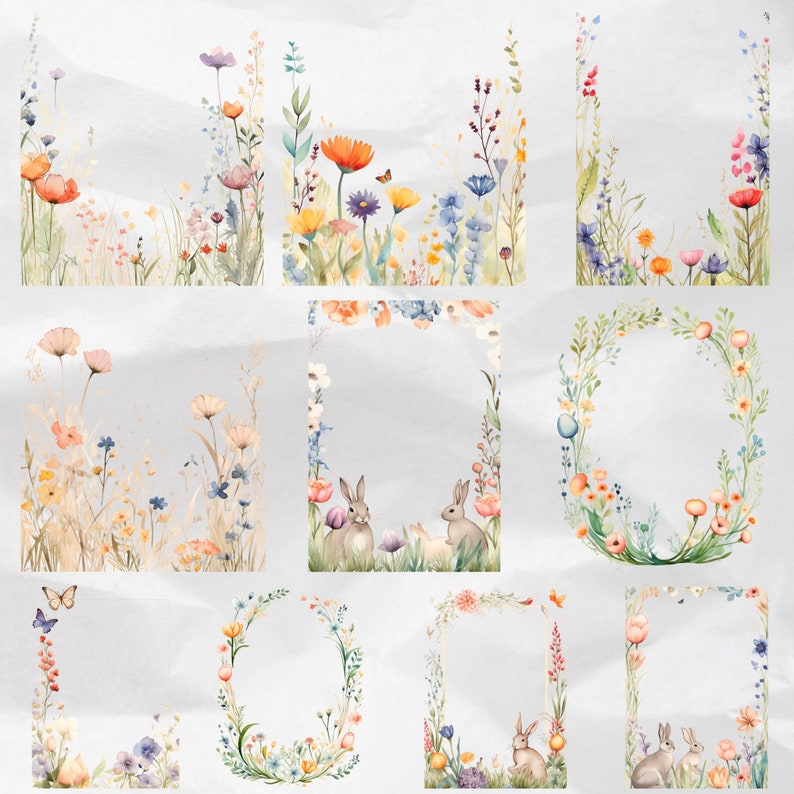 Capture the essence of the wild with Watercolor Floral Borders PNG – a stunning wild flowers clipart collection in PNG format. Embellish your designs with the allure of wild floral frames