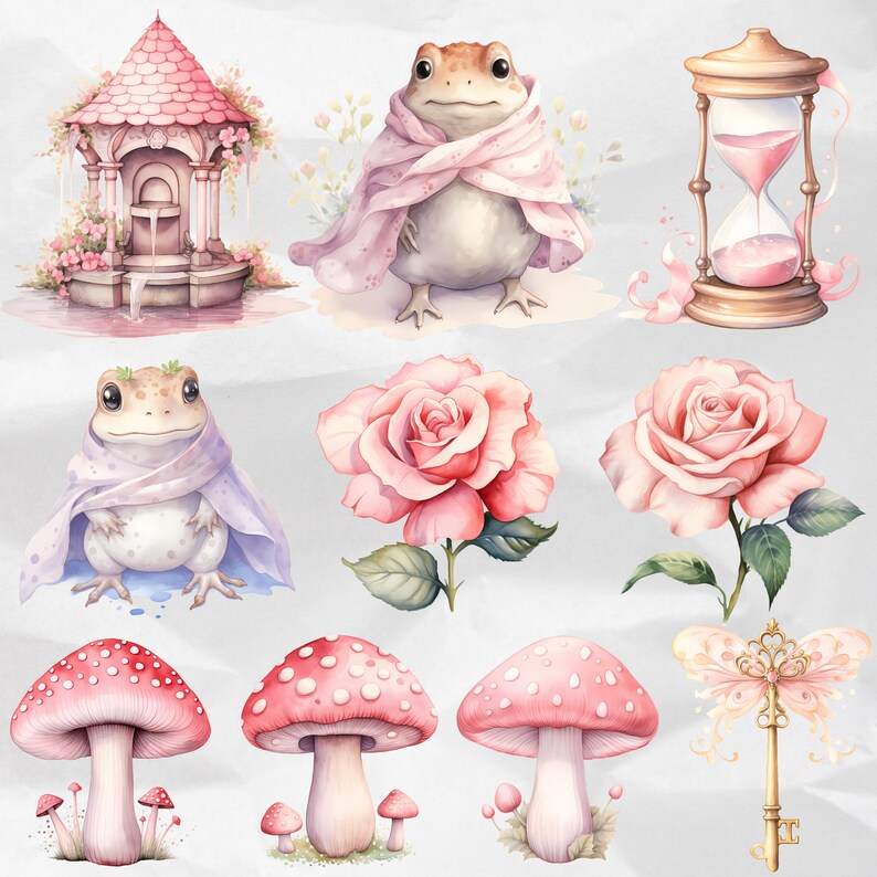 Pink Fairy Garden Clipart Pink Fairytale Butterfly PNG Magical Fairy ...