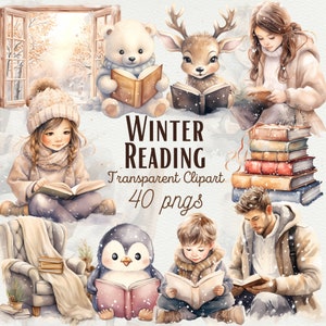 Acuarela Invierno Clipart PNG Invierno PNG Diseños Acuarela Lectura Clipart Libro Lectura Diseños Invierno Lectura Arte Invierno Ingenioso PNG Diseño