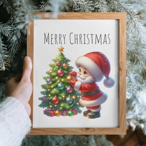 Watercolor Santa Claus clipart bundle with a flying reindeer and enchanting Christmas sleigh in PNG format. Ideal for creating holiday digital projects, festive decor, seasonal invitations, and commercial use.