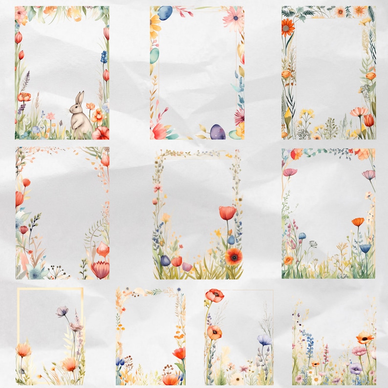 Infuse a touch of nature into your creations with Watercolor Floral Borders PNG – enchanting wild flowers clipart in PNG format. Explore the versatility of wild floral frames for a natural aesthetic