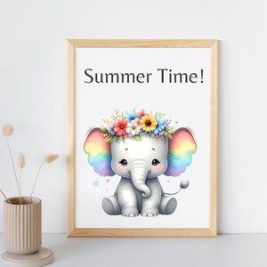 22 Baby Elephant Clipart Rainbow Elephant PNG Bundle Baby Shower Cute ...