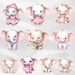 Cute Baby Elephant Clipart Floral Elephants PNG Baby Shower Rainbow ...