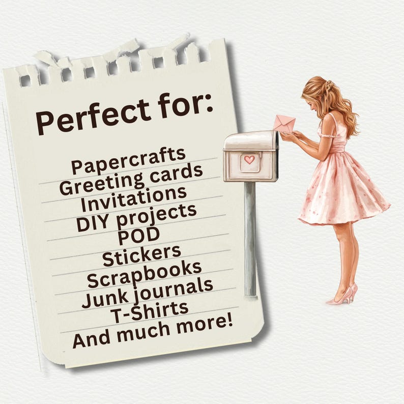 Love letter clipart collection with adorable Valentine’s Day graphics and postal mail designs, ideal for crafting personalized greeting cards, DIY gifts, and digital projects. Commercial use approved.