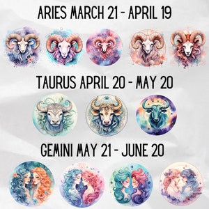 Embark on a celestial adventure with the Zodiac Sign Clipart Bundle – PNG illustrations capturing the spirit of astrology. Perfect for enhancing your Astrology Gifts and bringing cosmic charm to Scrapbook Paper Crafts. Commercial Use.