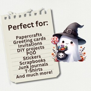 Halloween ghost clipart set in watercolor style, featuring cute and spooky ghosts for fall decor and sublimation designs. Ideal for commercial use, available as PNG files.