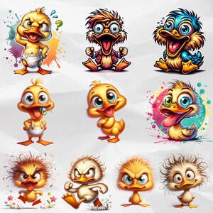 Discover the 40 Cute Funny Duck Clipart Bundle, a delightful collection of funny cute bird PNGs. With watercolor funny birds clipart, this set is perfect for sublimation projects and commercial use, adding a whimsical touch to your designs.