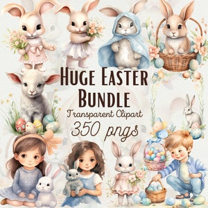 Große Aquarell Ostern Clipart 350 Niedliche Ostern PNG Osterhasen Grafiken Kinderzimmer Ostern Clipart Aquarell Niedliche Hasen Clipart Kommerzielle Nutzung