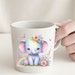 Cute Baby Elephant Clipart Floral Elephants PNG Baby Shower Rainbow ...