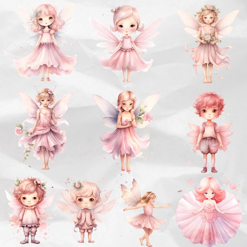 Pink Fairy Garden Clipart Pink Fairytale Butterfly PNG Magical Fairy ...